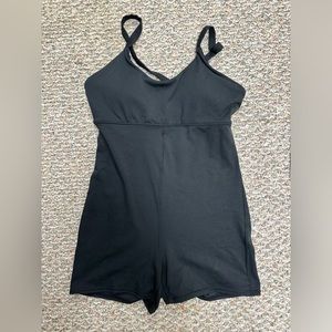 Gilly Hicks Hollister Strappy Back Active Shortsie One Piece - Black - Size L